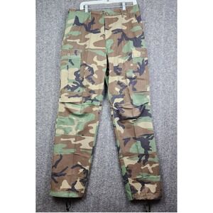 US Military BDU Cargo Pants Men Medium Long Camo Woodland Tactical Utility